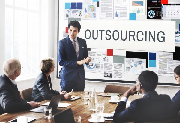 Outsourcing Function Tasks Contract Business Concept